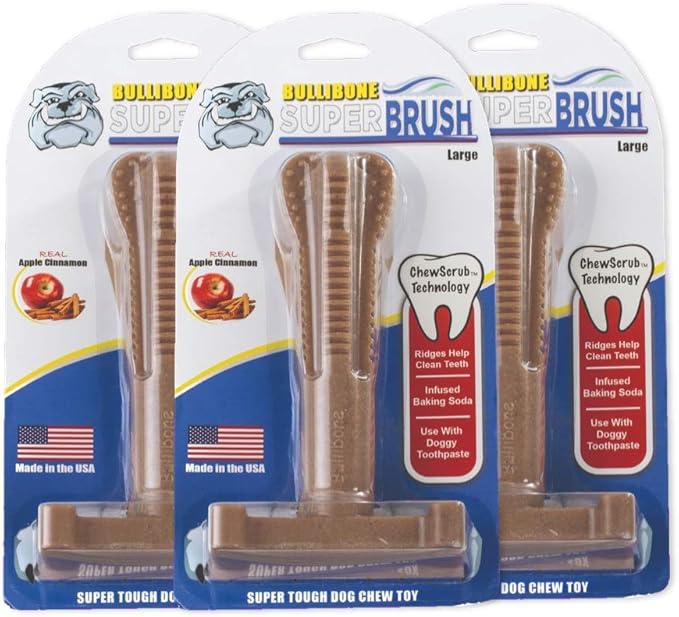 Bullibone Nylon Dog Chew Toy Spin-a-Bone - Interactive Dog Toy, Triggers Natural Instincts, and Improves Oral Health