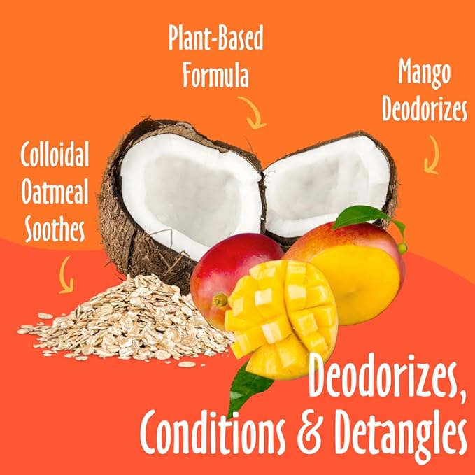 earthbath, Mango Tango 3-in-1 Dog & Puppy Deodorizing Spritz - Dog Odor Eliminator for Strong Odor, Cruelty-Free Dog Cologne, Dog Wash Spray, Made in USA, Dog Bathing Supplies - 8 Oz (1 Pack)