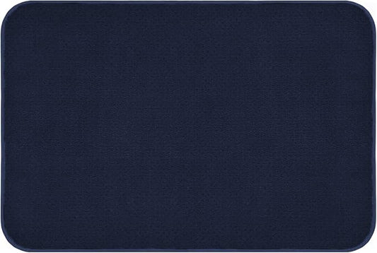 House, Home and More Skid-Resistant Carpet Indoor Area Rug Floor Mat - Navy Blue - 2 Ft X 3 Ft - Non Slip Rubber Backing, Stain Resistant, Dog Friendly, Living Room Bedroom Kitchen Entryway