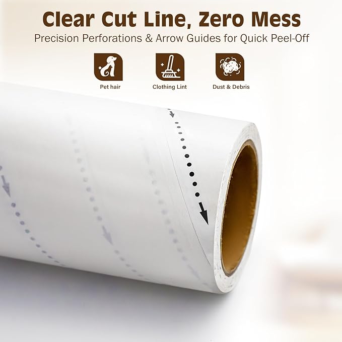 Lint Roller Refills (5 Packs 450 Sheets) Lint Rollers for Pet Hair Extra Sticky Refills,9.45 Inch Pet Hair Remover,Lint Roller Cleaning for Clothes,Furniture and Carpet,Easy to Tear