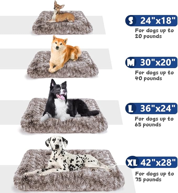 ULIGOTA Dog Crate Pad for Large Dogs, 36 inch, Deluxe Plush Anti-Slip Pet Bed, Fully Kennel Pad