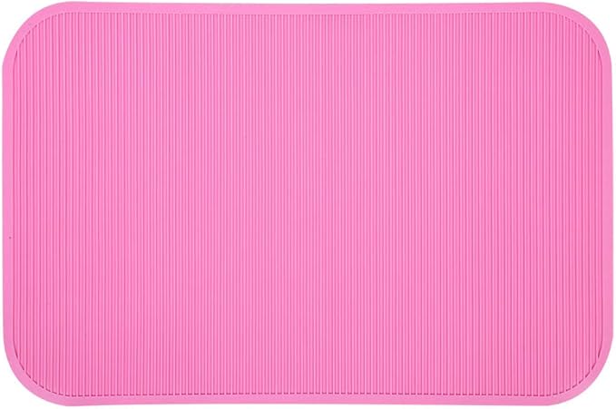 Pet Grooming Mat, Pet Grooming Bathing Training Table, Professional Pet Grooming Table Top Mats Premium Non Slip Rubber Mat, Durable, Waterproof, and Easy to Clean (Pink)