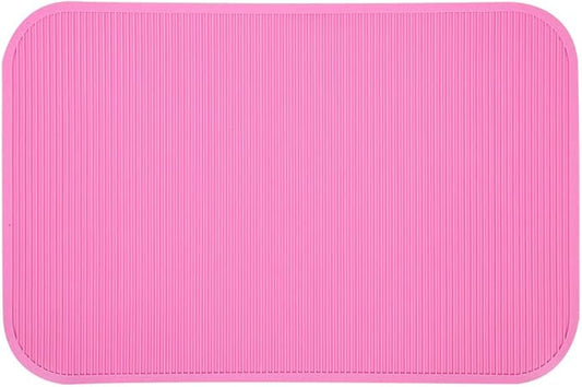 Pet Grooming Mat, Pet Grooming Bathing Training Table, Professional Pet Grooming Table Top Mats Premium Non Slip Rubber Mat, Durable, Waterproof, and Easy to Clean (Pink)