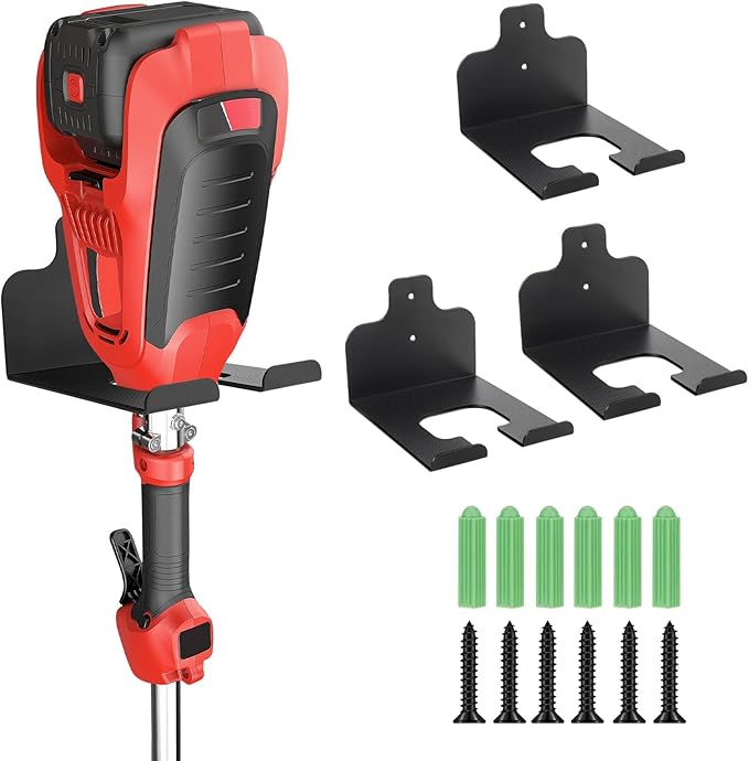 Weedeater Hanger, Garden Power Tool Hanger Weed Whackers Holder Wall Mounted for Grass Trimmer, Hedge Trimmer, Garage Trimmer, Garden Tools, 3 Pack
