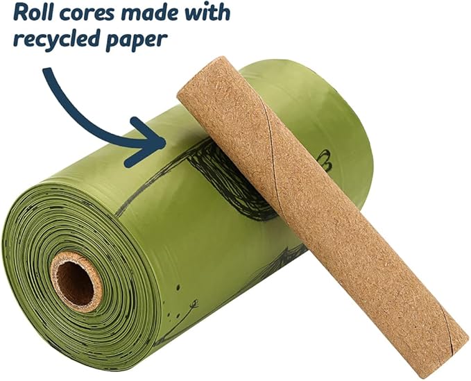 Ley's Dog Poop Bags with Dispenser, Biodegradable Unscented Extra Thick & Leak-Proof Dog Waste Bag, Strong Easy-Tear Refill Rolls for All Doggie Sizes