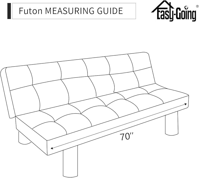 Easy-Going Sofa Slipcover Futon Cover Waterproof Couch Cover Furniture Protector Cover Pets Covers Whole Fabric No Stitching Non-Slip Fabric Pets Kids Children Dog Cat (Futon, Chocolate)