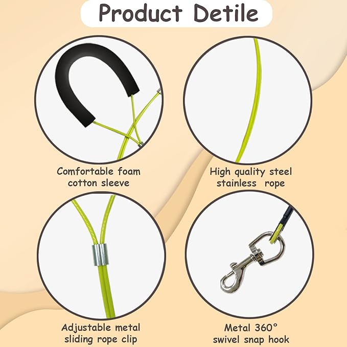 Pet Grooming Loops and Supplies - Dog Belly Loop Restraint No Sit Haunch Holder for Arm and Table, Sturdy Noose Loop for Small Medium Large Dogs