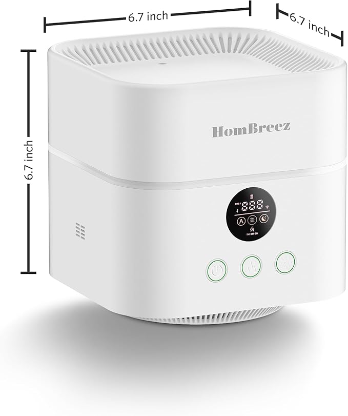 Air Purifier and Humidifier Combo for Bedroom, Covers Up to 200ft², H13 True HEPA Filter, 500ML Water Tank, Quiet Cool Mist Top Fill Essential Oil Diffuser for Baby, Pet Room, APP Control