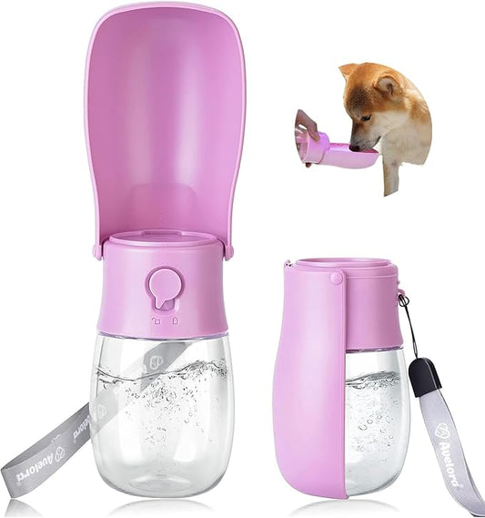 Foldable Dog Water Bottle, Portable Water Dispenser for Dog, Cat, Rabbit, Puppy and Small Animals, Dishwasher Safe Pet Accessories for Walking, Hiking, Travel