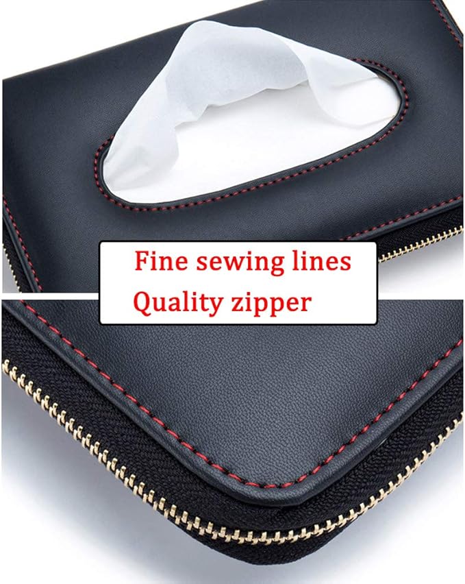 Car Tissue Holder, Car Visor Tissue Holder, Perfect Solid Color Auto Tissue Box, Tissue case Holder for car (Black)