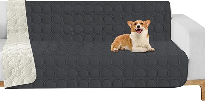 ZNSAYOTX Ultimate Cozy Blankets (52"x82") 100% Waterproof Bed Mat Blanket for Dog Pets, Couch Sofa Protector with Non-Slip Back Washable Durable, Pee Scratch Proof Easy to Clean (Black)