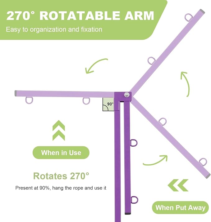 Home Dog Grooming Table Arm with Hammock 35" Height Adjustable Dog Grooming Arm with Clamp No-Sit Haunch Holders Durable Purple(Grooming Table Not Included)