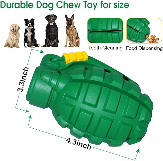 Hswaye Dog Chew Toys for Aggressive Chewers,Food Grade Non-Toxic Dental Pet Toy,Tough Durable Indestructible Dog Toys for Small Medium Large Dogs.Green