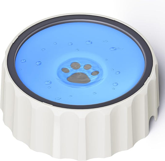 FORWH Dog Small Animals Water Bowl No Spill 70oz/2L Large Capacity Dispenser Non Slip No Splash Small Animals Bowl Pet Slow Feeder No Drip Dog Water Bowl on Vehicle for Dogs and Cats - Blue