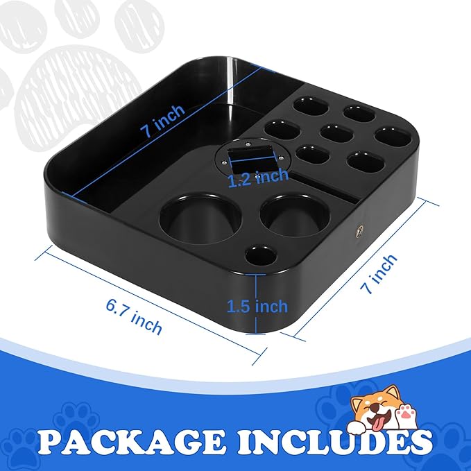 Breeze Touch Rotatable Dog Grooming Organizer for Dog Grooming Table Accessories, Portable Pet Grooming Tools Holder Dog Grooming Arm with Clamp for Hairdressing Scissors Combs, Pet Shop Pet Owner