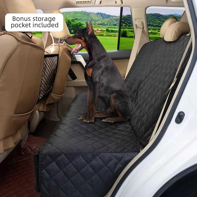 Deluxe More Durable Waterproof Backseat Protector, High Heat Resistant and Nonslip Back Seat Cover for Dogs Kids, Universal Size Fits Cars, Trucks, SUVs