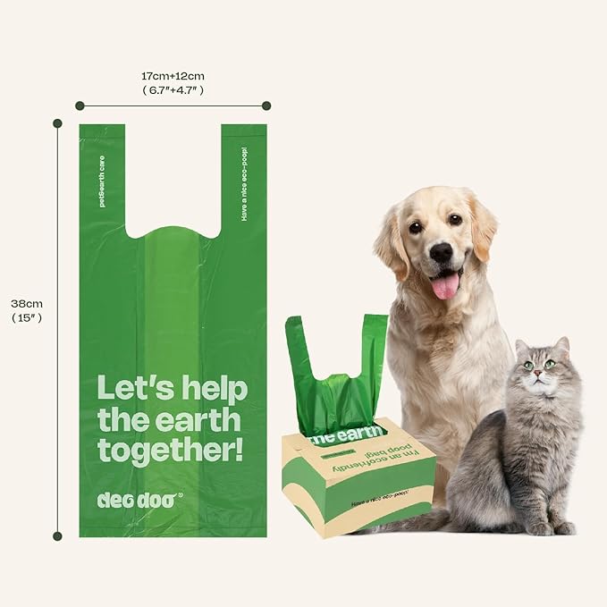 Dog Poop Bags with Handles 300 Count Big Sizes Leak Proof and Extra Thick Waste Bags for Walking Small Medium Large Dogs Cats Litter Unscented