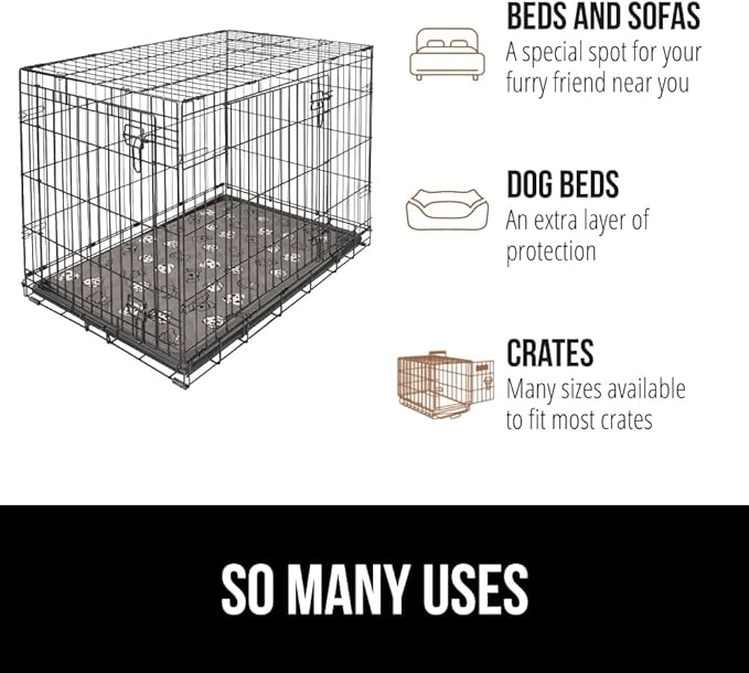 GORILLA GRIP Washable Puppy Pads, 40x26, Slip Resistant Dog Crate Mat, Waterproof Cloth Pee Pad for Training Puppies in Playpen, Reusable Pet Incontinence Blanket, Protects Sofa, Dog Faces