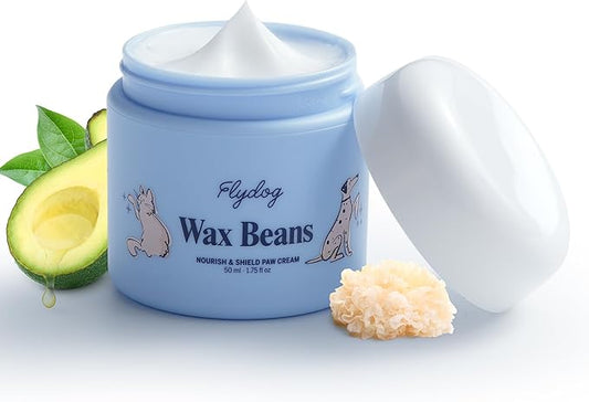 Flydog Lick-Safe Dog Paw & Nose Balm - All-Natural Wax Beans Fragrance-Free Dog Paw Cream with Avocado Oil, Not Greasy Pet Moisturizer & Soother for Dry, Cracked Snout & Pads(50ml)
