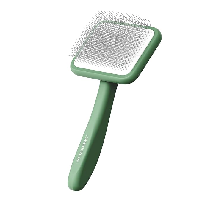 Dog Brushes for Poodle,Doodle,Bernedoodle,Chow Chow Best Slicker Brush for Dogs Thick Long Curly Hair Shedding,Detangles,Fluffy,Grooming,Remove Loose Hair Long Pin Slicker Brush for Shedding.(Large)