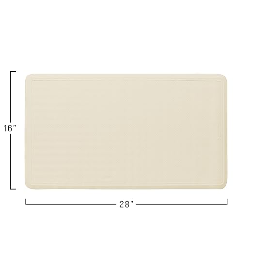 Rubbermaid Commercial Products Safti-Grip Bath Mat, Large, White, Suction-Backed, for Commercial/Residential Use for Home/Hotel/Shower/Bathtub