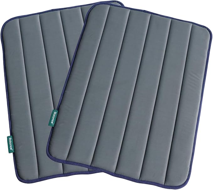 BALANCE Dog Crate Pad, Dog Foam Crate Mat Kennel Pad, Washable Water-Resistant Pet Bed Flat Dogs Cage Mat for Medium Dogs, 2 Packs