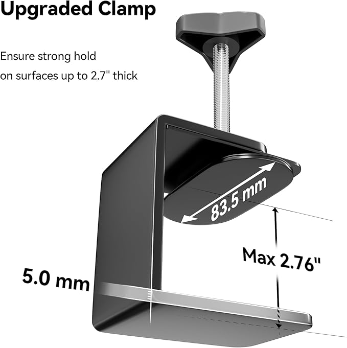 Josmimic Adjustable Dog Grooming Arm for Table: 42'' Height, 27''–39'' Width, Clamp Fits Up to 2.76'', with Hammock & 2 Nooses – Portable Pet Grooming Station for Nail Trimming, Cats & Dogs at Home