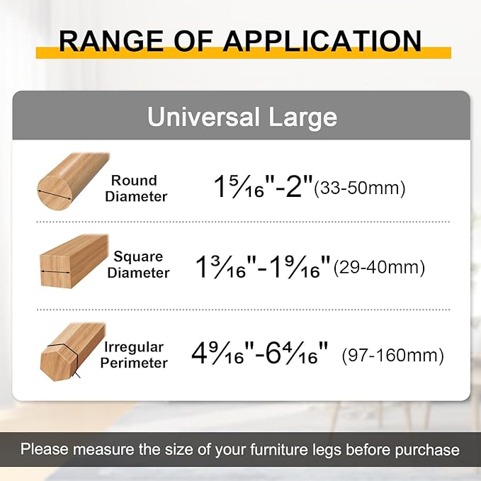 48 Pack Chair Leg Floor Protectors, Chair Feet Protectors for Hardwood Floors,Silicone Chair Leg Caps Covers Pads, Floors from Scratching and Reduce Noise(Fit:1-5/16"-2")
