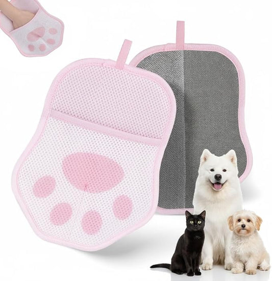 rolaroki Pet Hair Remover Gloves (2 Pack), Reusable Electrostatic Cleaner for Furniture, Clothes & Car Interiors – Eco-Friendly, No Sticky Rollers