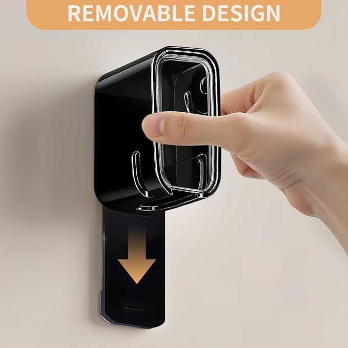 Wall Mounted Toothbrush Holders for Bathroom,Strong Self Adhesive Tooth Brush Holder with Cover, Toothbrush Heads Organizer for Family, 4 Pcs