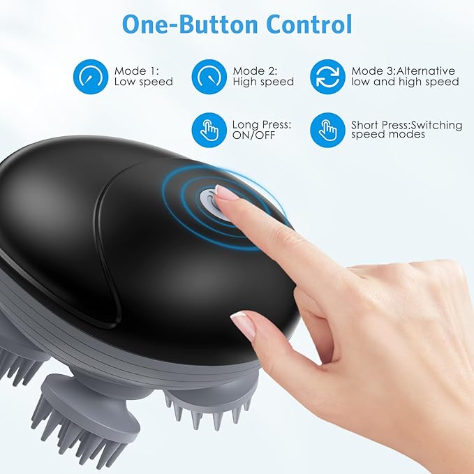 Upraded Handheld Cat Massager Dog, 4 Massage Heads, Cat Head and Back Scratcher, Electric Pet Massager for Dogs and Cats, for Relieving Tight Stiffness Muscles, Promote Bonding