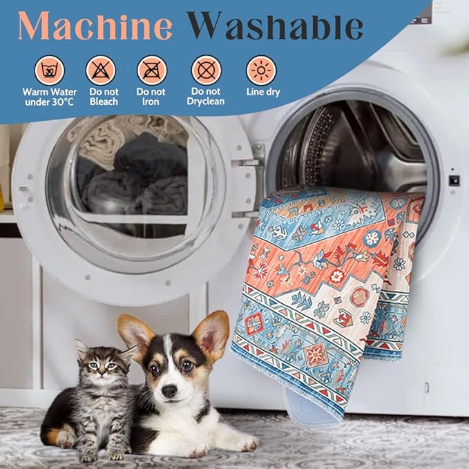 Washable Pee Pads for Dogs 2 Pack Reusable Puppy Training Pads 36"x36" Super Absorbent Waterproof Dog Training Pads, Non-Slip Potty Pads Whelping Pads Litter Mat Pet Supplies - Orange/Mix