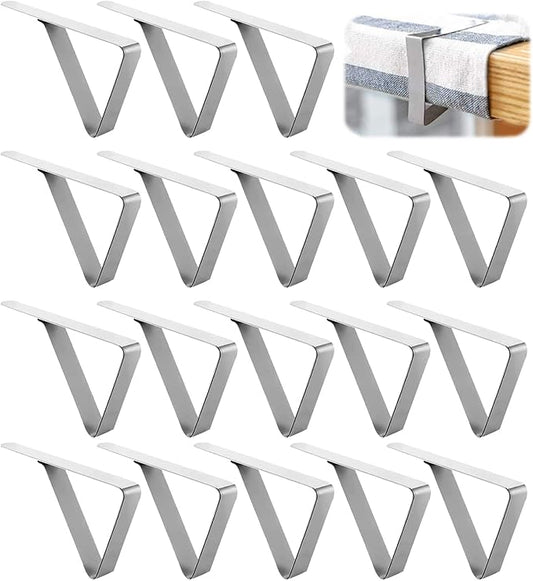 Tablecloth Clips, 60 Pack Table Cloth Holder Clips, Stainless Steel Tablecloth Clips for Outdoor Tables Restaurant Picnics Marquees Weddings Graduation Party (60pcs)