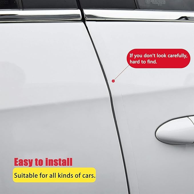 MYFAMIREA Anti-Scratch Anti-Collision Adhesive Strip Car Door Edge Guard Protector Strip Car Door Scuff Plate Protectors Transparent Invisible Tape for Rear Bumper/Door(66Ft x 4In)