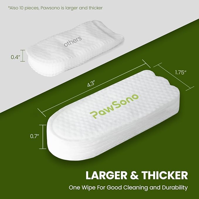 Ear Finger Wipes for Dogs & Cats, Thicker Dog Ear Cleaner Wipes, Natural Relief Cat Ear Cleaner Dog, Pet Health Supplies for Dog Small Animal Cat, Aloe Scent Deodorizing - 50 Count