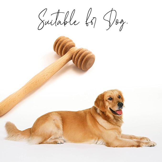 tuuli Wooden Pet Massager Massager Roller for Dogs, Cats, Horses, Massage Brush, Short or Long Hair