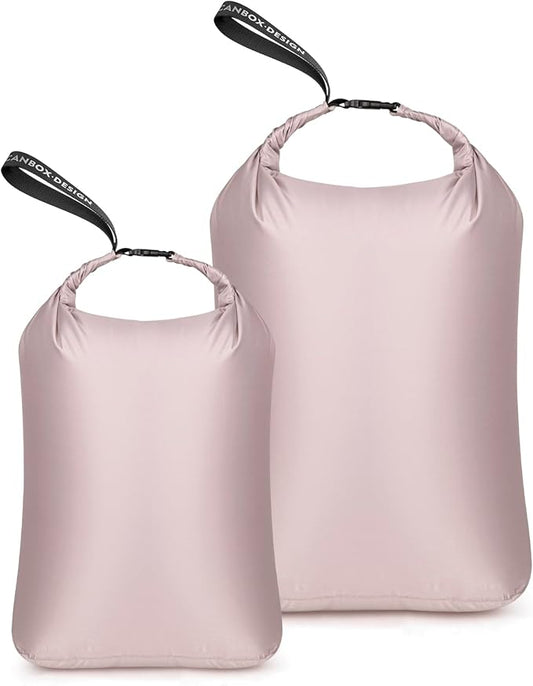 Travel Laundry Bags, 2 Pcs Waterproof Dry Wet Bags, Dirty Clothes Organizer with Handles, Collapsible Storage Bag for Workout Swimsuit Diaper Yoga Beach Bathing Camping