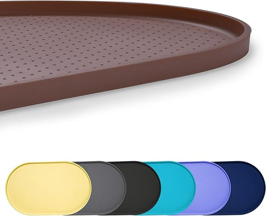 100% Waterproof 1.0" Raised Edge BPA Free Silicone Dog Food Mat, Pet Cat Feeding Mats Contain Spills Protects Floors, Placemats for Cats and Dogs Water Bowl Dishwasher XXL Large.