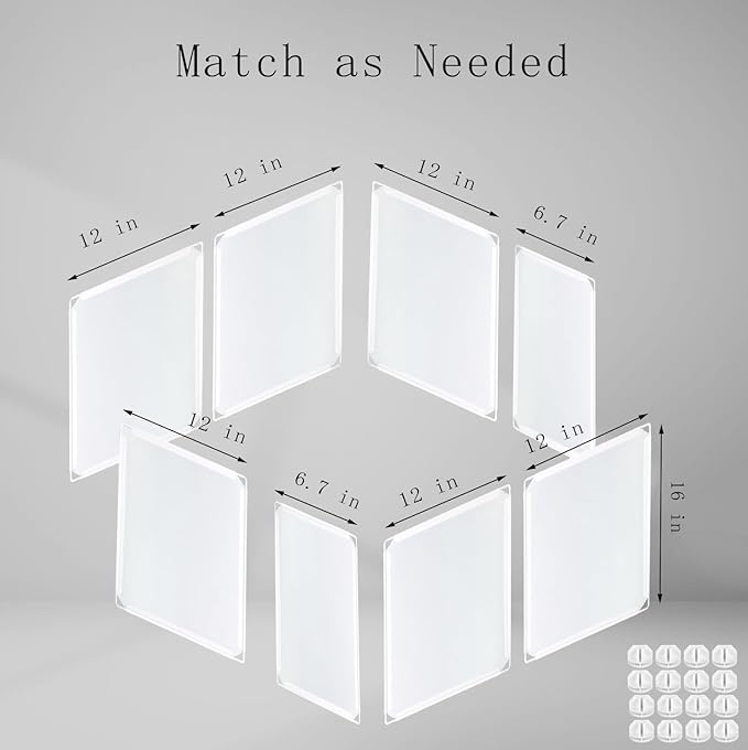 Cat Litter Box Enclosure Splash Guard,DIY Large Pet Litter Box Shields for Open Top Litter Pan.Small Animal Pen for Hamsters, Guinea Pig (Not Include Litter Mat White, Large L24''W24''H16'' 8PCS)