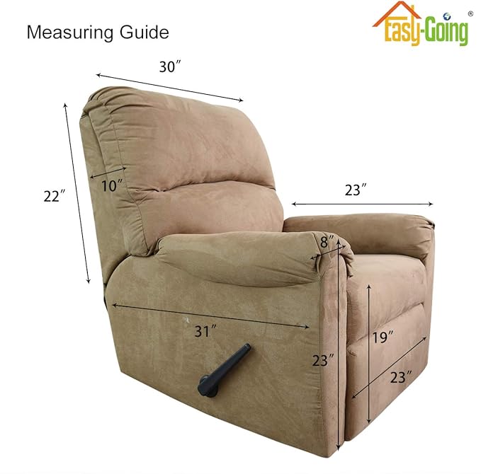 Easy-Going Recliner Chair Slipcover Reversible Sofa Cover Water Resistant Couch Cover Furniture Protector with Elastic Straps for Pets Dog (Recliner 22 inch, Wine/Beige)