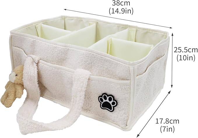 Pet Grooming Tote Bag,Large Capacity Dog Grooming Supplies Organizer Bag with Sturdy Handles,Multiple Compartments Dog Travel Ba g,Portable Pet Tote Organizer for Dog&Cat Trimmer,Clipper,Combo,Brush