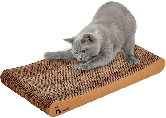 [ Minimal Debris | Long-Lasting (1 Year) | Made in Japan ] nyans Cat Scratcher [ Cat Scratcher, Double-Sided, Heavy-Duty Corrugated Cardboard, Popular ] Standard M Size nyans
