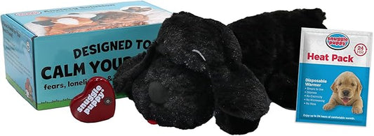 Original Snuggle Puppy Heartbeat Puppy Toy - Heartbeat Puppy for Dogs - Pet Anxiety Relief and Calming Aid - Comfort Dog Toy - Behavioral Training and Sleep Aid Cuddle buddy - Crate Training Essential