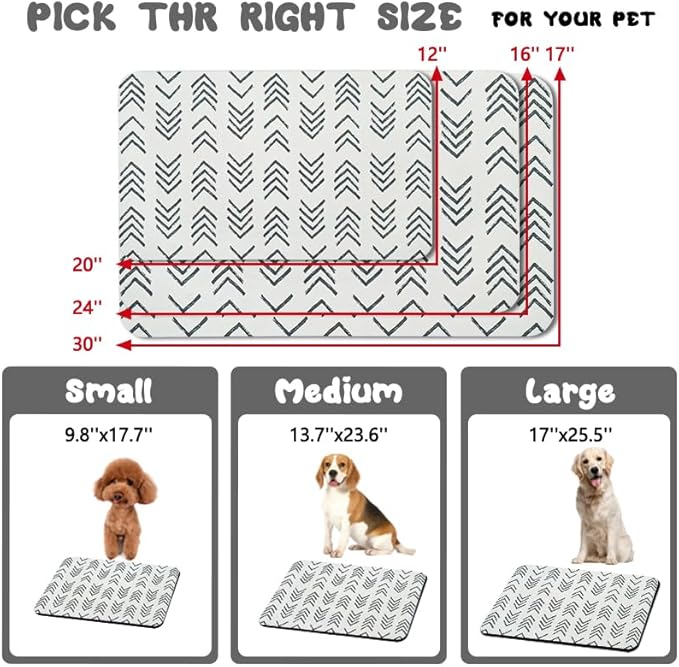 Dog Food Mats for Floors Waterproof, Dog Cat Water Bowl Mats Pet Feeding Absorbent Mat Dog Cat Pet Placemats for Food and Water 17 * 30 inch