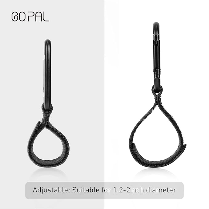 6 Pack Stroller Hooks for Bags, Baby Stroller Clips and Hooks Each Hold 33 lbs, Adjustable Stroller Carabiner Clip for UPPAbaby, DOONA, Baby Jogger, Britax, ChiccoC