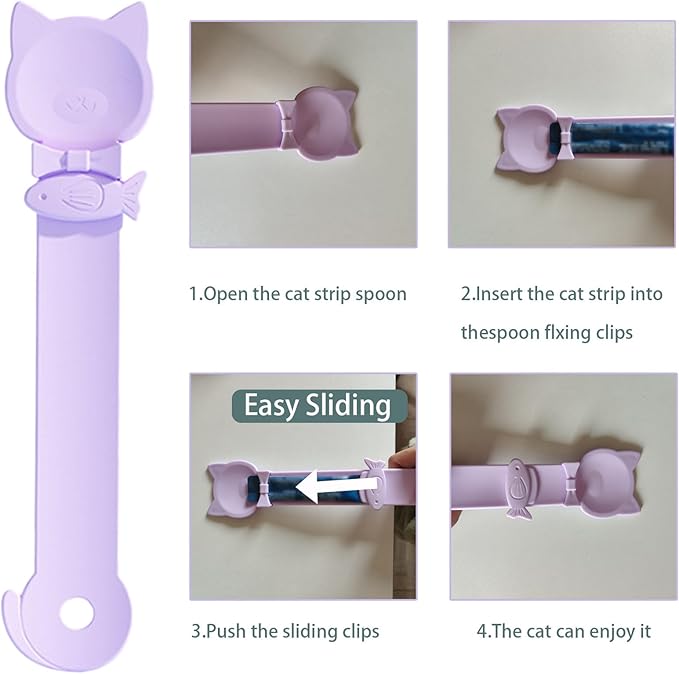 Cat Spoons for Wet Food Pet Can Lid Cover, Silicone Multi-Function Cute Paw Shape Opener Spatula Cat Food Spoon Cat Food Can Lid (Mixing colors)