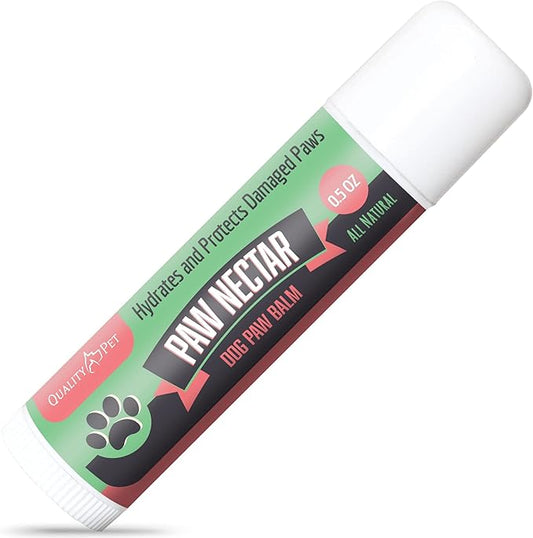 Natural Lick Safe Dog Paw Balm Jumbo 0.5oz - 100% Organic Dog Paw Pad Balm Protector, Moisturizer & Soother for Dry Cracked Paws, Hot Pavement - Heals, Repairs & Restores - Coconut Oil, Shea Butter