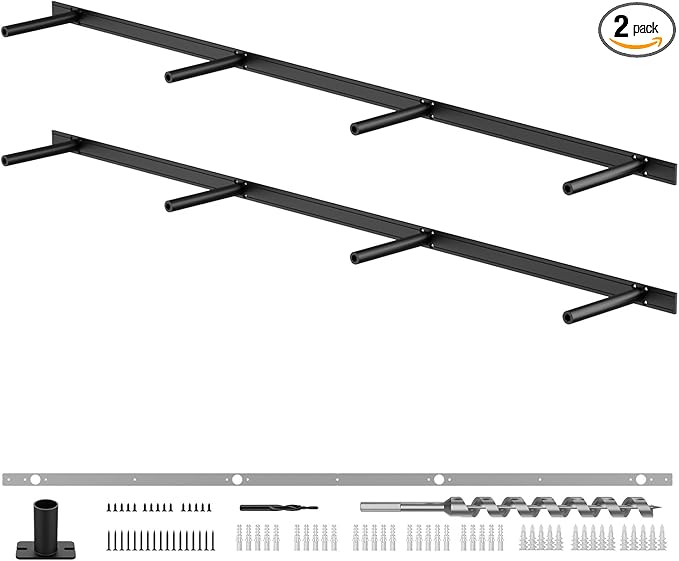 Floating Shelf Bracket Heavy Duty Shelving Brackets,Decorative Floating Shelf Hardware Black,Hidden Metal Shelf Support Bracket Heavy Duty Floating Mantel Bracket (53X8X1.2-Starter Jig)