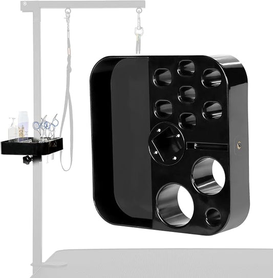 Breeze Touch Rotatable Dog Grooming Organizer for Dog Grooming Table Accessories, Portable Pet Grooming Tools Holder Dog Grooming Arm with Clamp for Hairdressing Scissors Combs, Pet Shop Pet Owner