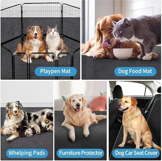 NYFITY Kennel Pad Dog Crate Mat Liner, Absorbs Urine, Waterproof, Non-Slip, Washable Puppy Pee Pad for Kennel Training - Under Pet Cage to Protect Floors, Thin Cut to Fit Design (48" x 29" - 1 Pack )